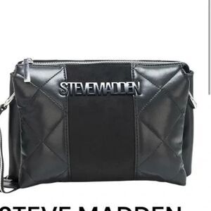 Steve Madden Black Quilted Wide (original strap missing) NEW
